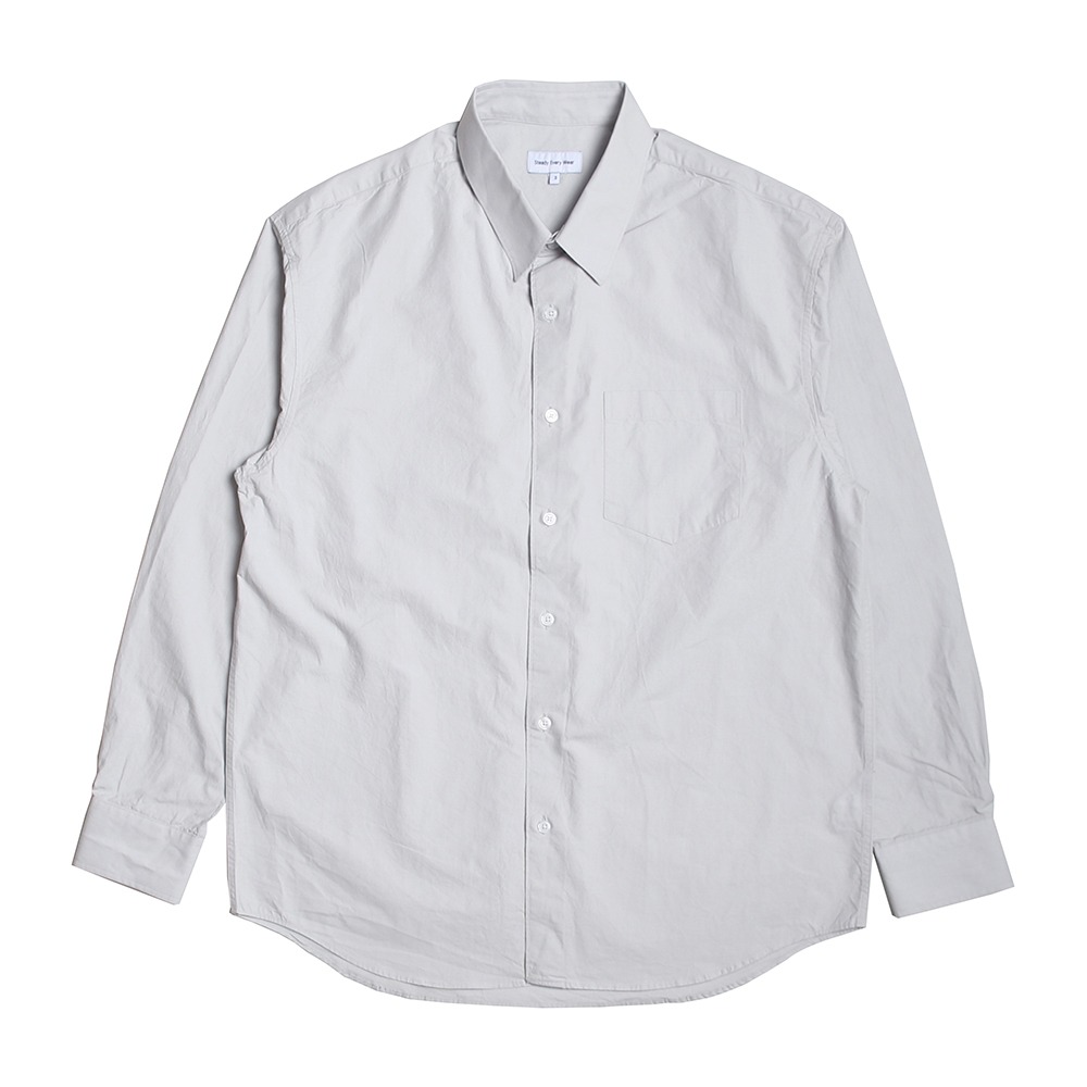 [Steady Every Wear]  Relaxed Daily Shirts Light Grey  