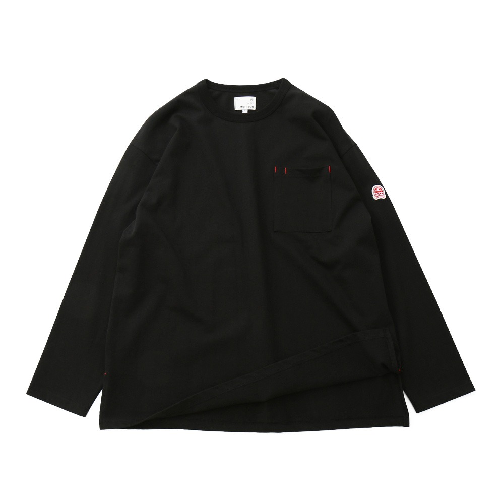 [Horlisun]  20FW Lawrence Overfit Long Sleeve Pocket T-shirts Black