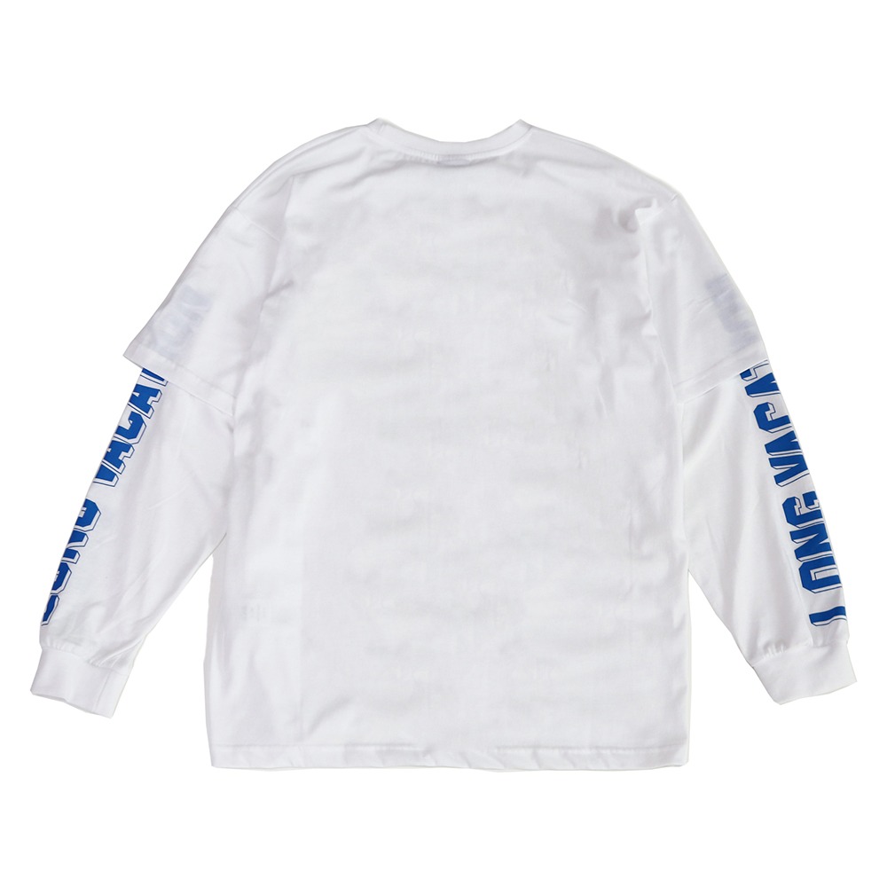 [Long Vacation]  D.O.H.C Layered Long sleeve White Blue