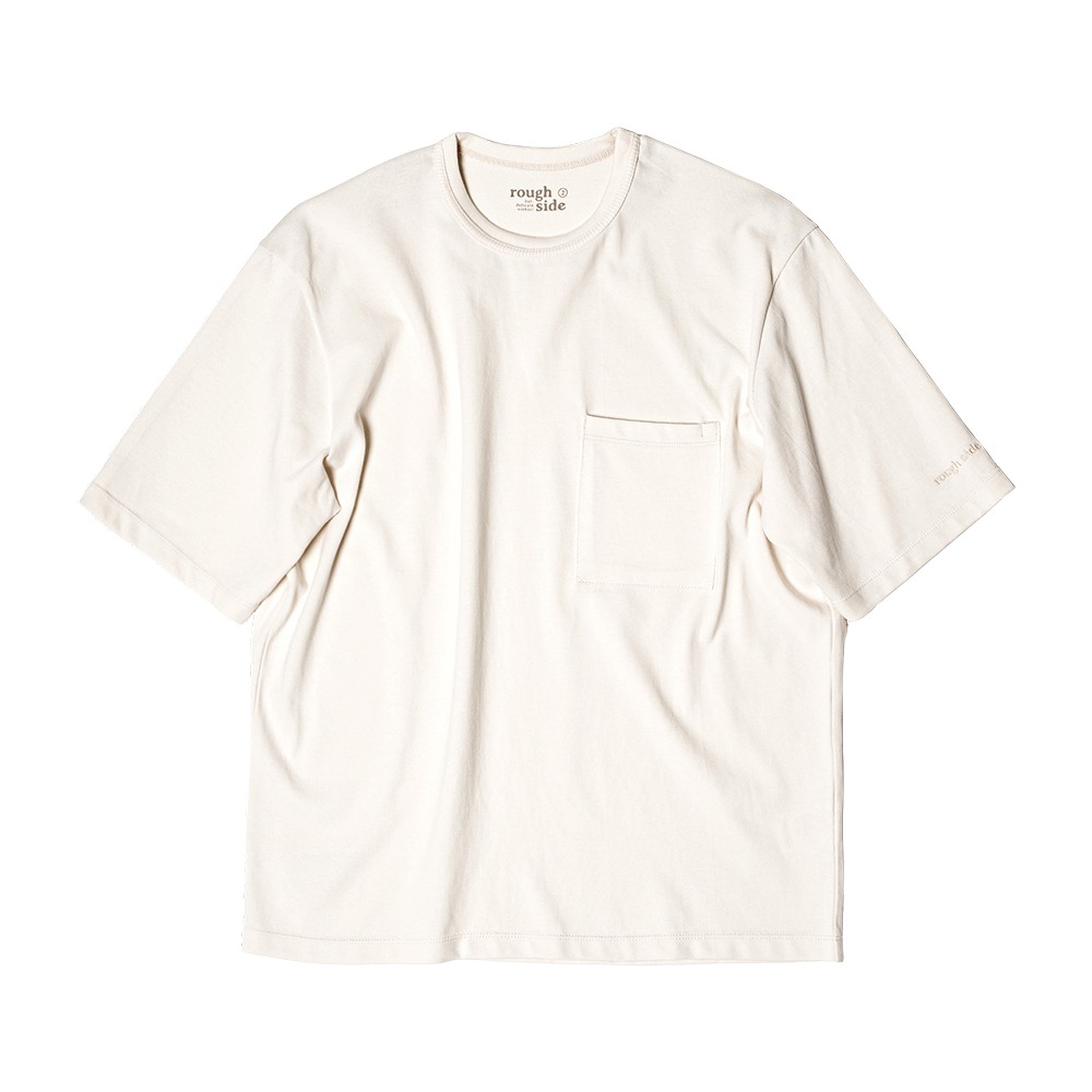 [Rough Side]  Primary Half Sleeved T-Shirt Cream