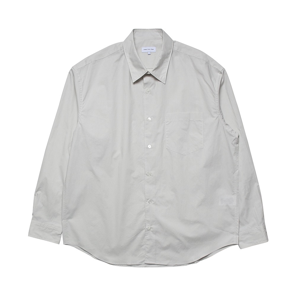 [Steady Every Wear]  Light Relaxed Daily Shirts Light Grey  