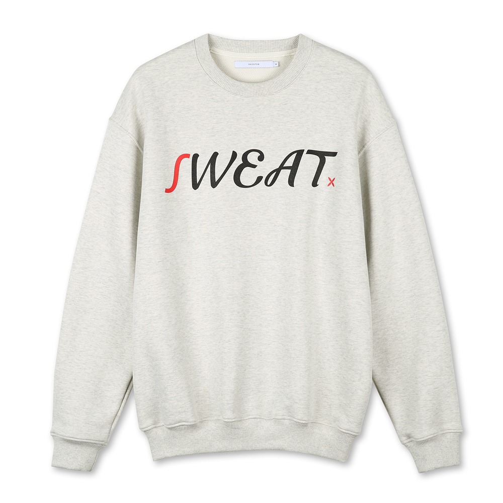 [Shirter]  Sweat Printed Sweatshirt Melange Ivory   30% Season Off 