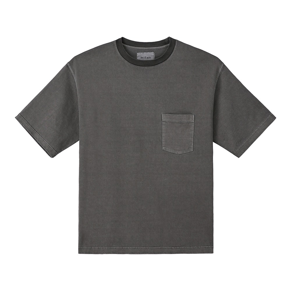 [Art if acts]  One Pocket Garment Dyeing T-Shirts Charcoal