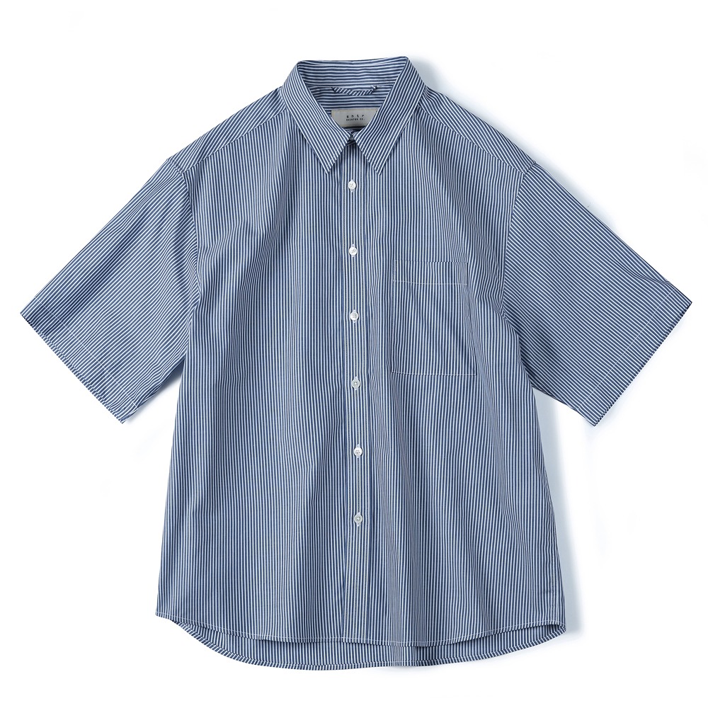 [Shirter]  Loosed Half Shirt Navy Stripe