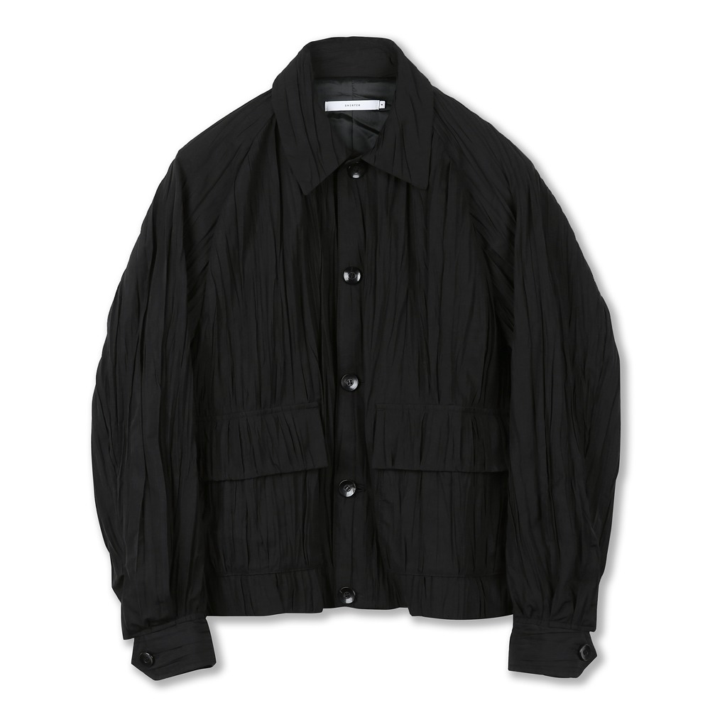 [Shirter]  Wrinkle Short Jacket Black