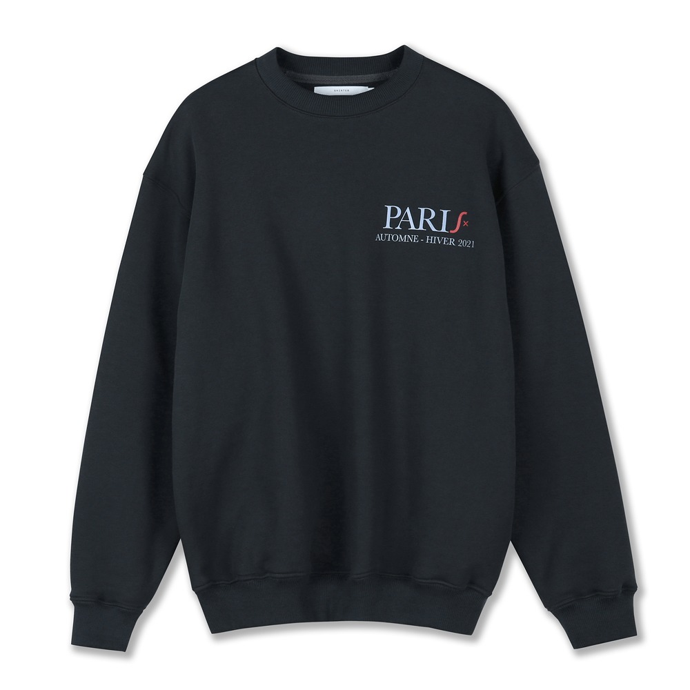 [Shirter]  Paris Printed Sweatshirt Charcoal