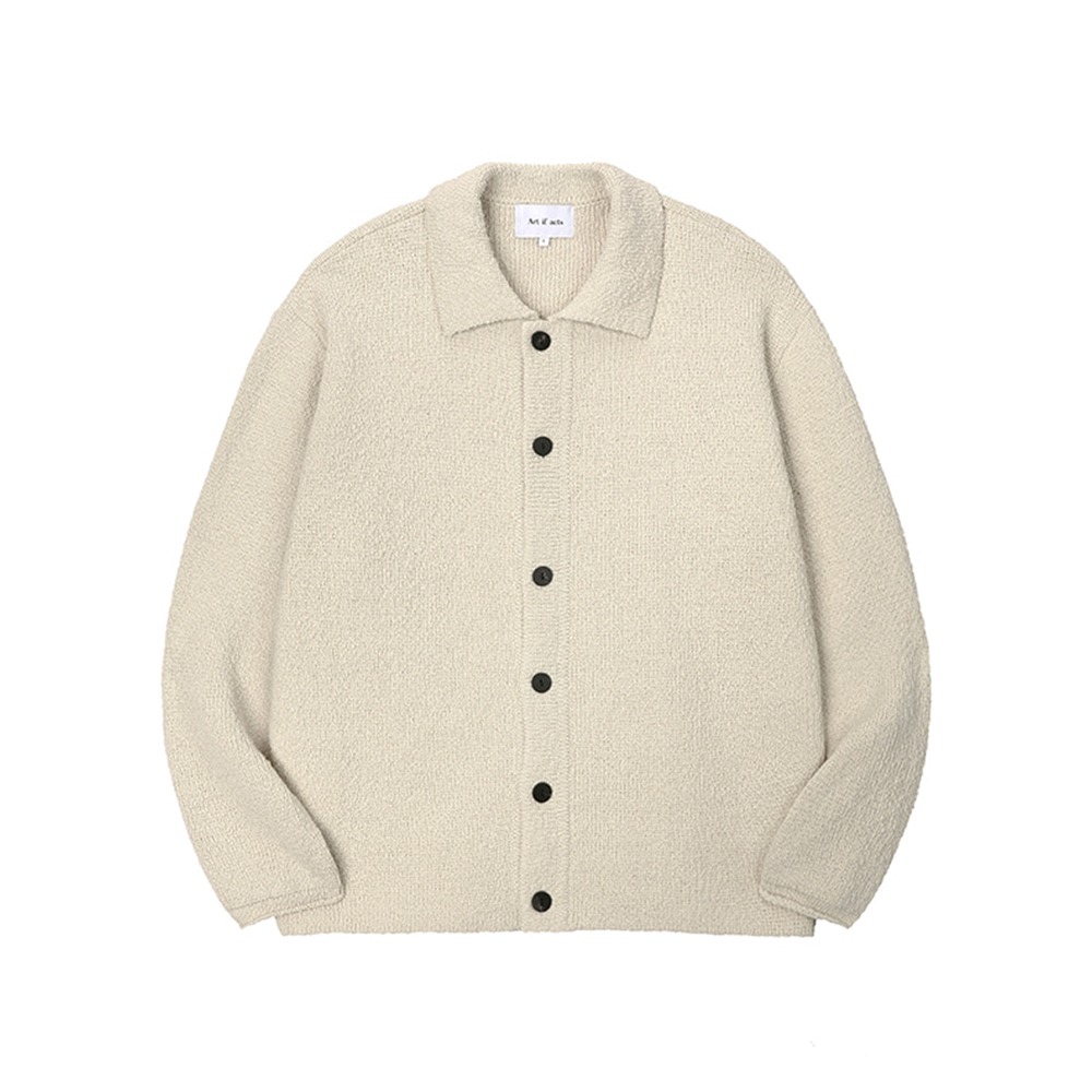 [Art if acts]  Dewdrop Boucle Knit Cardigan Cream  