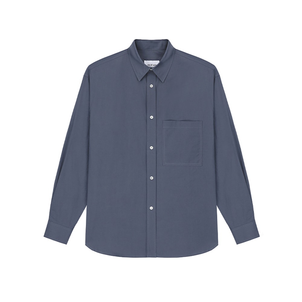 [Art if acts]  New Solid Pocket Shirt Dawn Blue