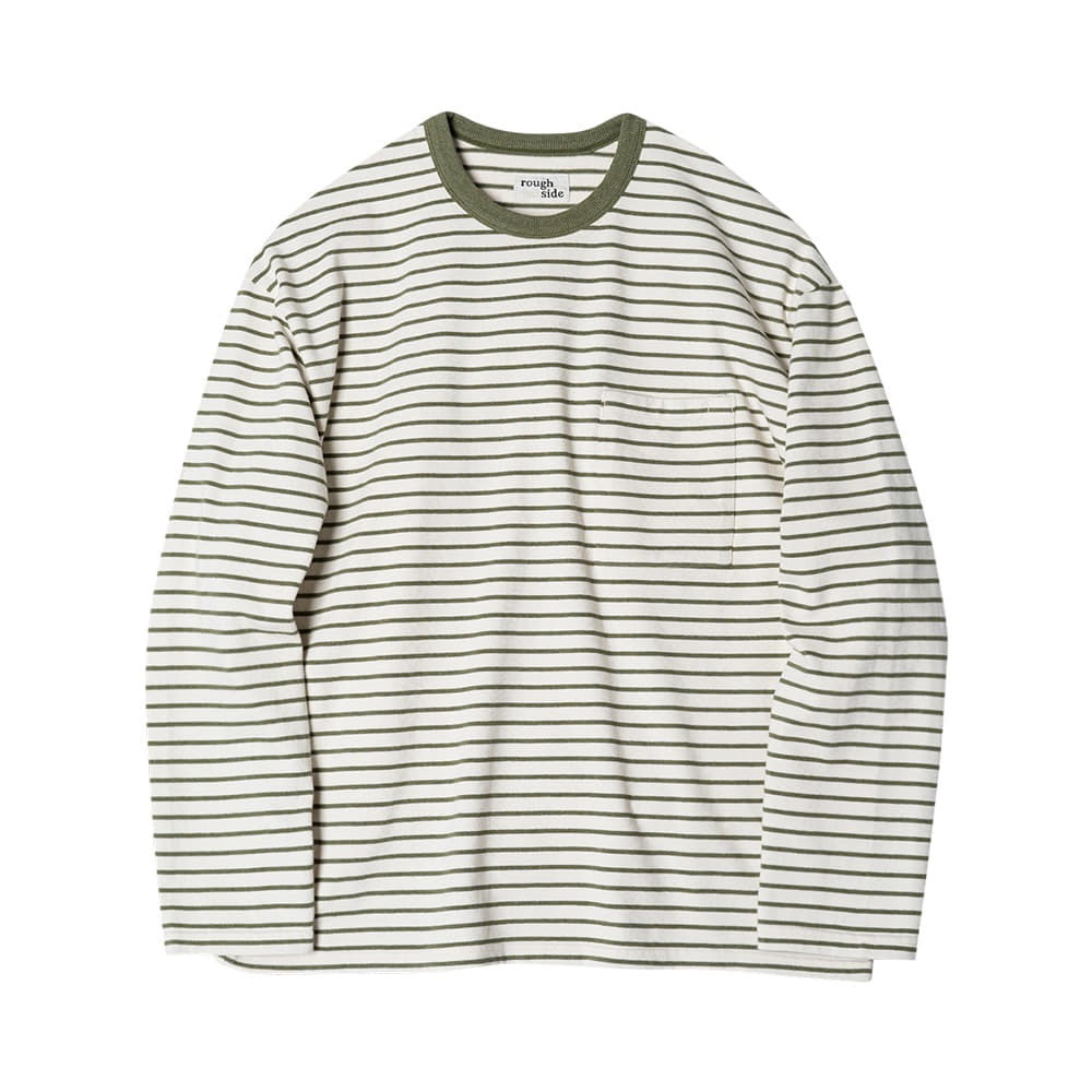 [Rough Side]  22S/S Primary Long Sleeve Avocado ST  