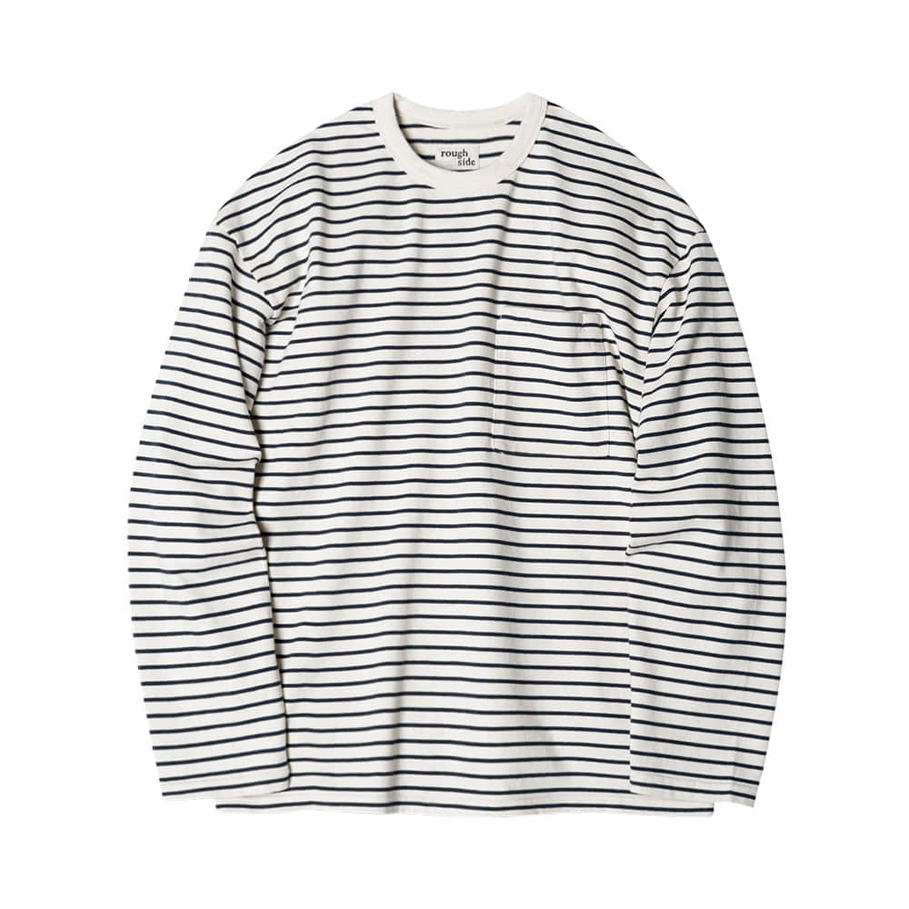 [Rough Side]  22S/S Primary Long Sleeve Reverse Navy ST