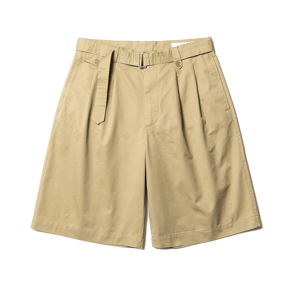 [Shirter]  Belted Wide Shorts Beige