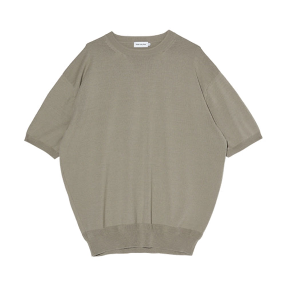 [Steady Every Wear]  Easy Round Neck Knit Taupe