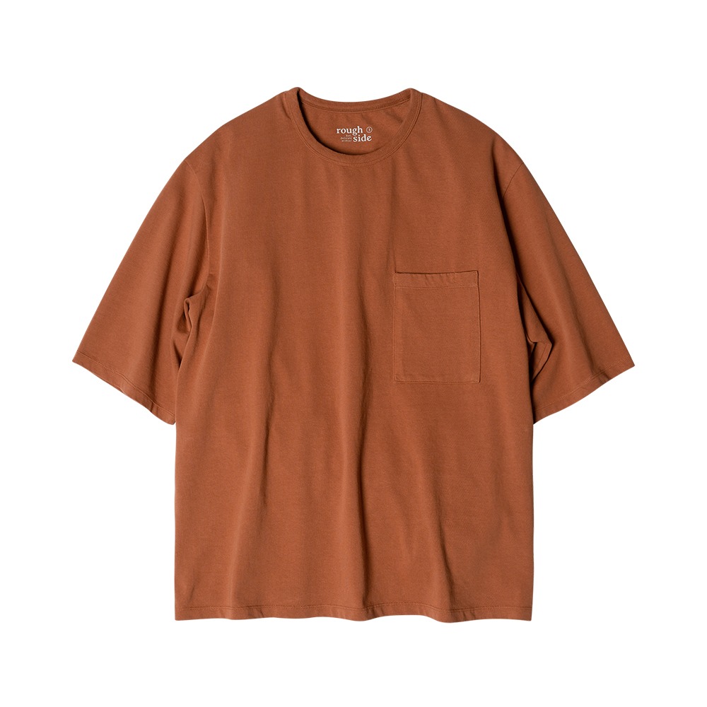 [Rough Side]  Primary Half T-Shirt Brick