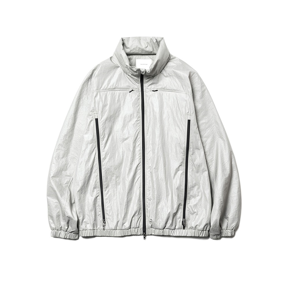 [Shirter]  Coated Windbreaker Jacket Light Grey