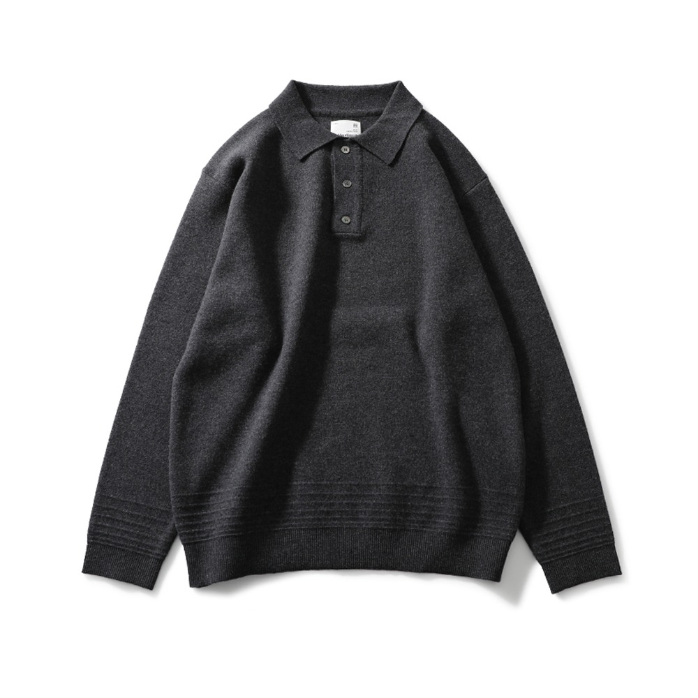 [Horlisun]  22FW Kelowna Knit Pullover Melange Dark Grey