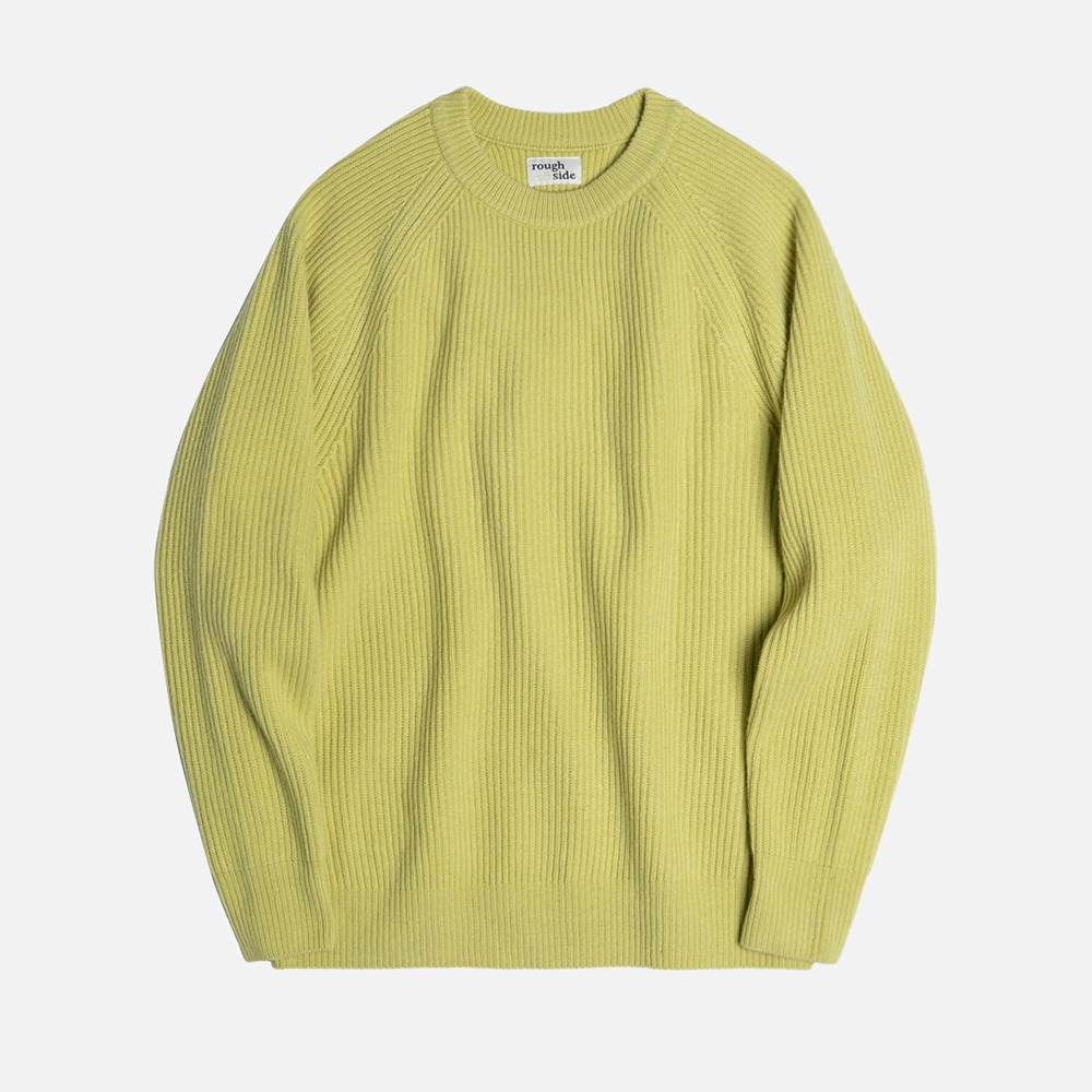 [Rough Side]  22FW Meadow Sweater Lime