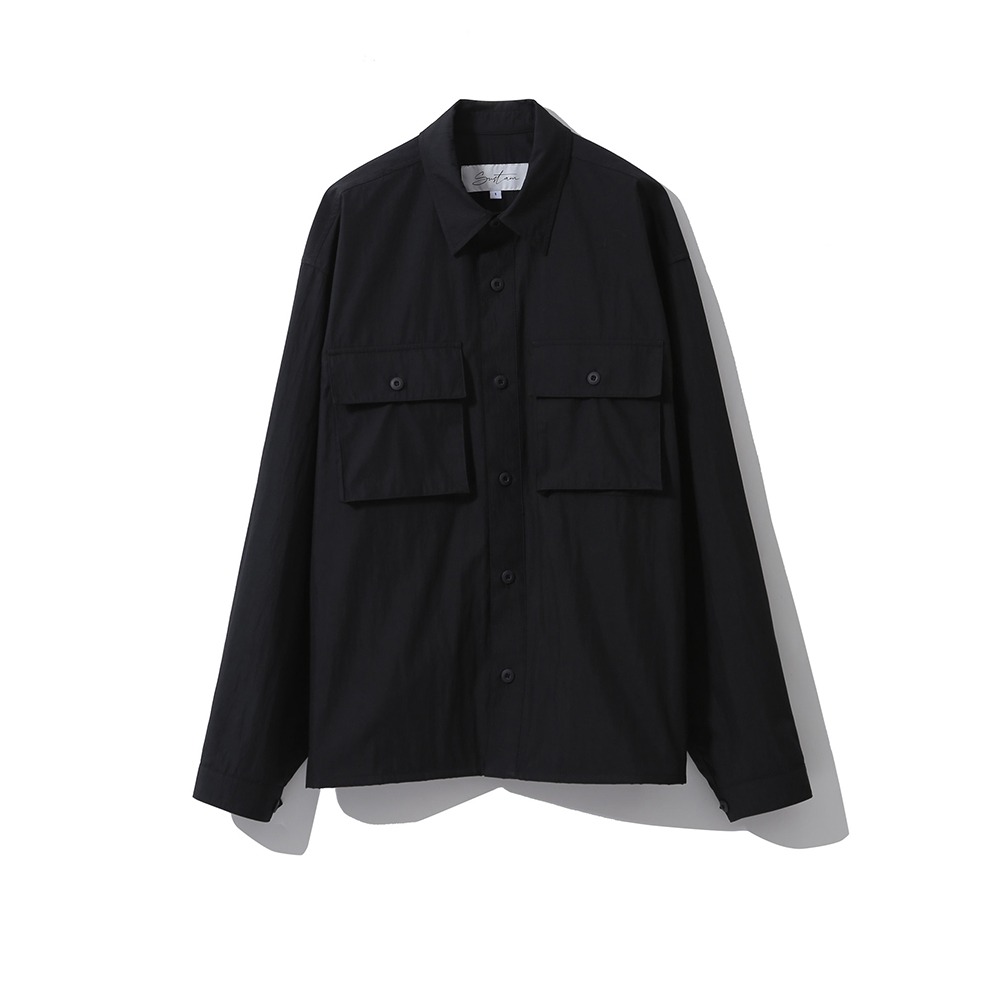[Sustain]  4pk Mil Shirt Jacket Black