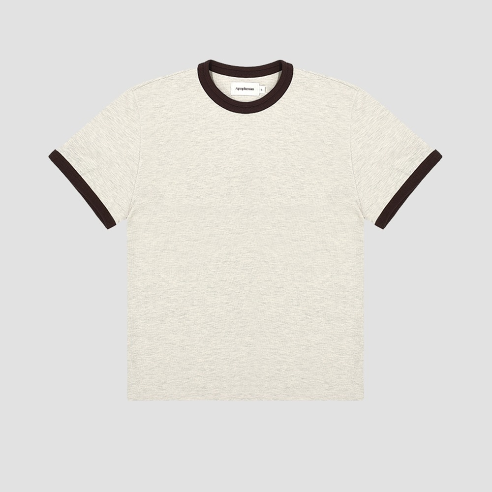 [Apophenian]  Double Crewneck T-shirt Oatmeal