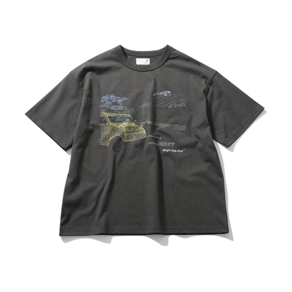 [Horlisun]  23 B.S.C Graphic T-Shirts Columbia Icefield Charcoal