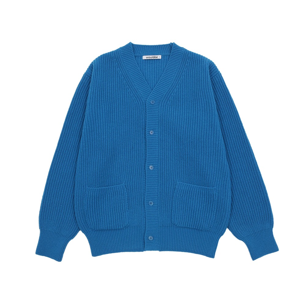 [Would Be]  Heavy Cashmere Cardigan Cobalt Blue
