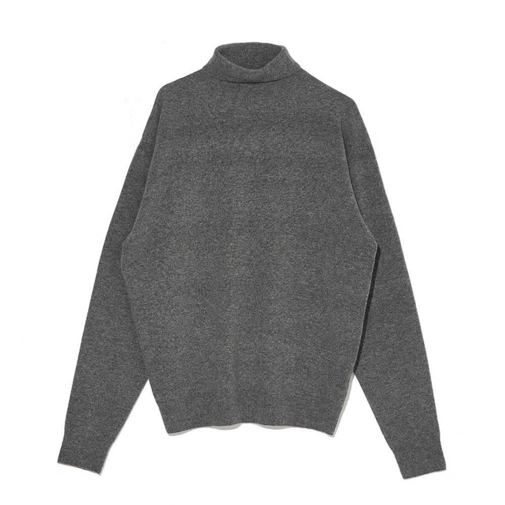 [Steady Every Wear]  Relaxed WC Turtle Neck Knit Medium Grey
