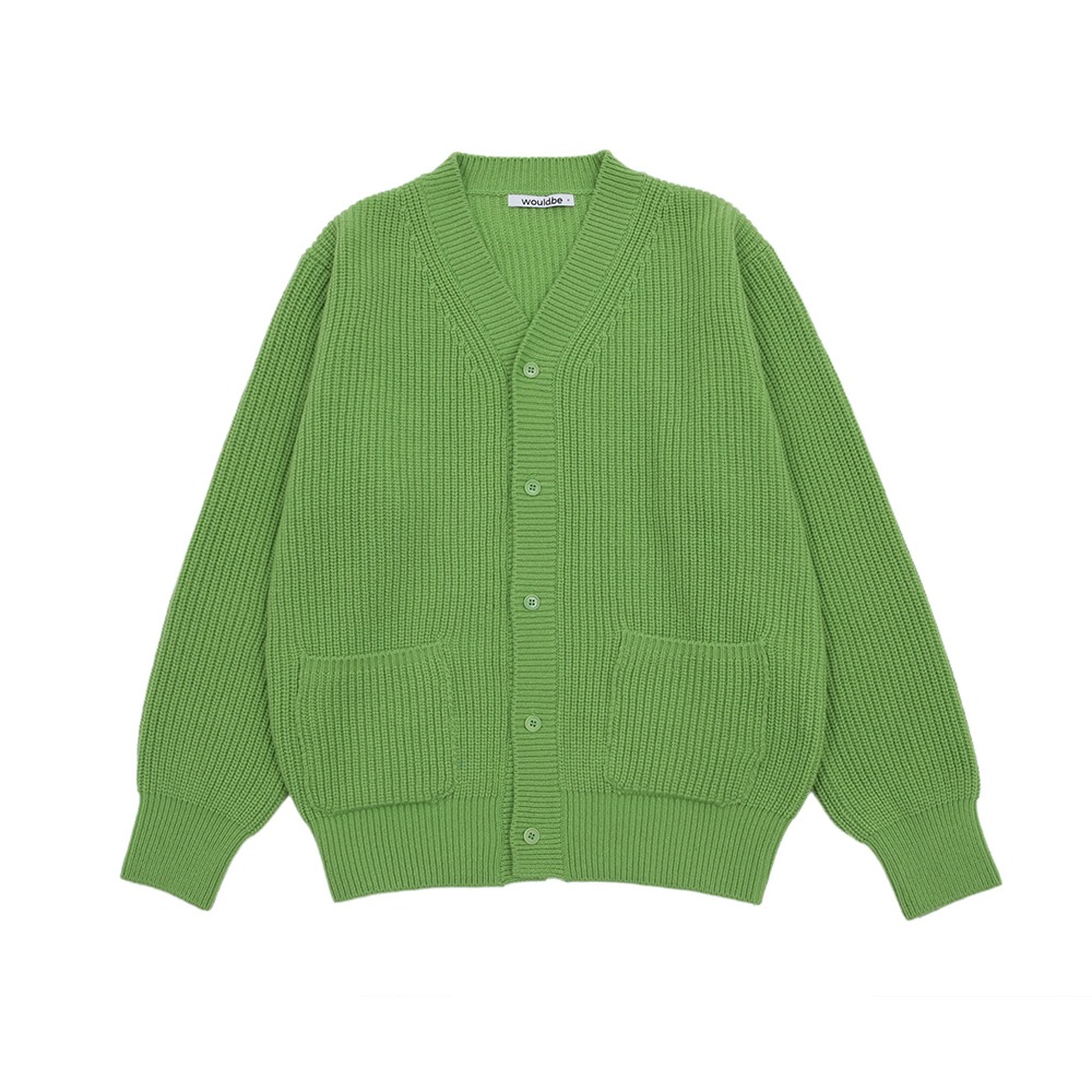[Would Be]  Heavy Cashmere Cardigan Yellow Green