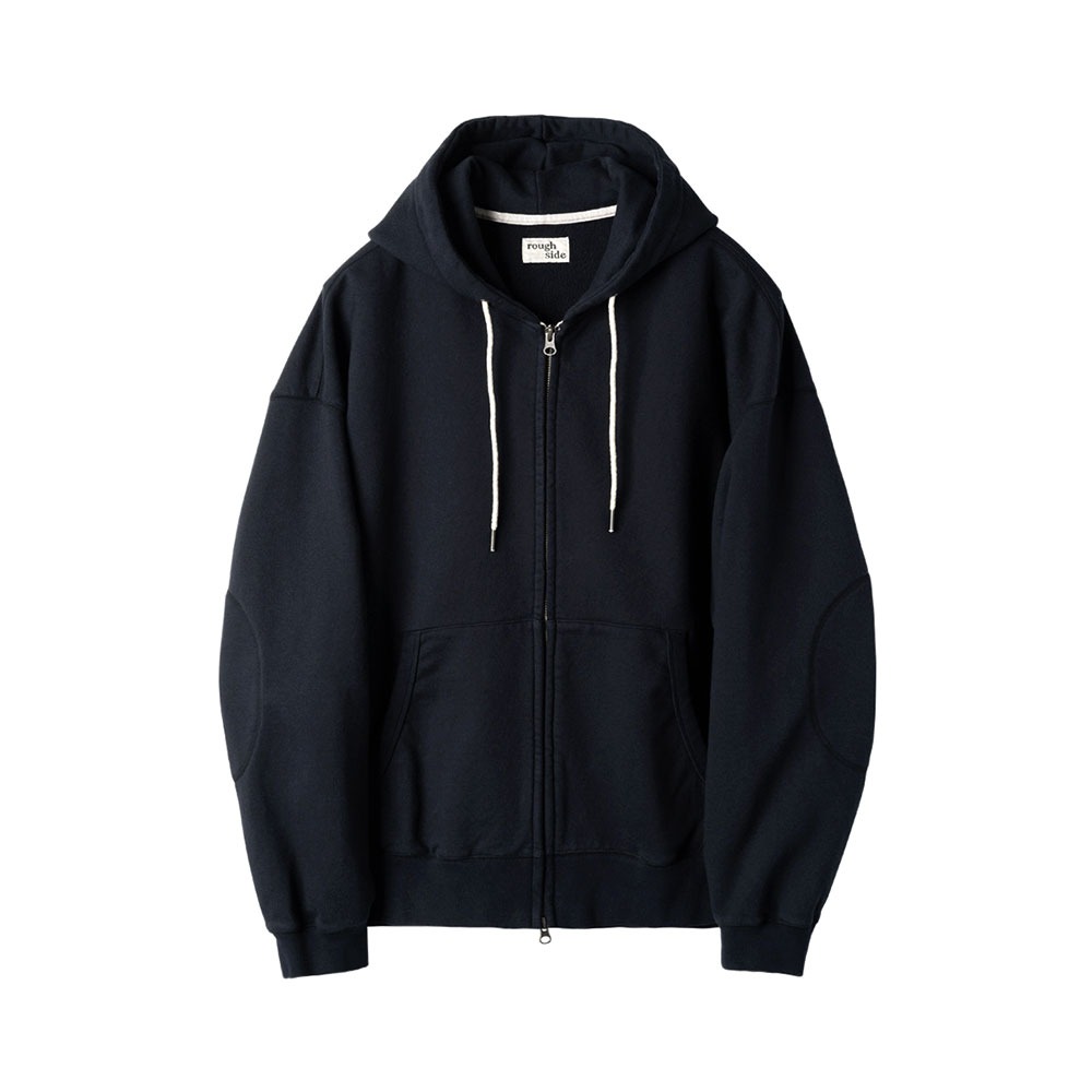 [Rough Side]  24SS Oversized Zip Up Hoodie Navy