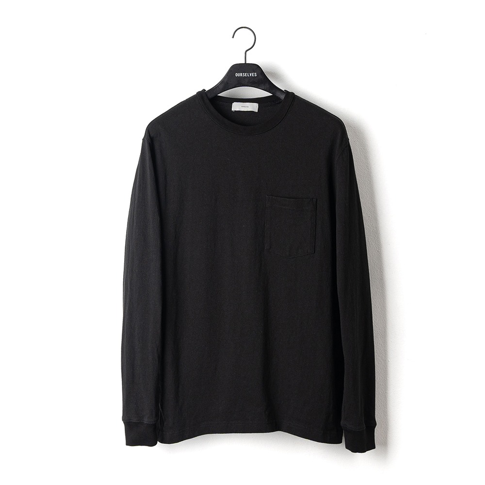 [Ourselves]  24SS Slub Cotton Long Sleeve Black  3/31일 구매건까지 무료 교환 및 무료 반품