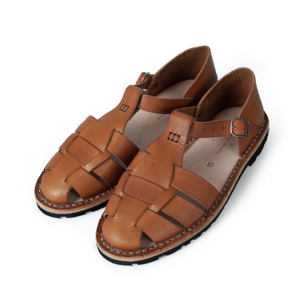 [Steve Mono]   10/01 Artisanal Sandals Vegetable Tan Calfskin Tobacco