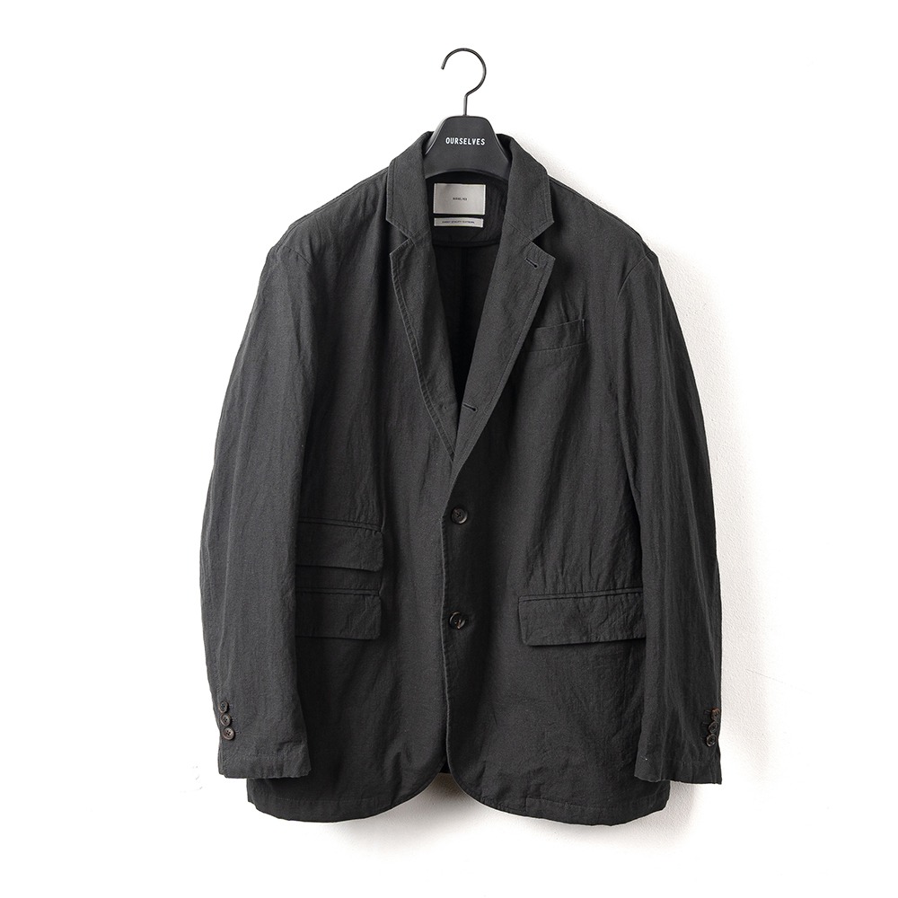 [Ourselves]  24SS Powder Washed 3B Sports Jacket Charcoal