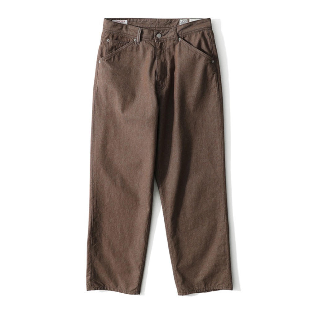 [Horlisun]  24SS Blueborn Wide Tapered Color Denim Pants Brown