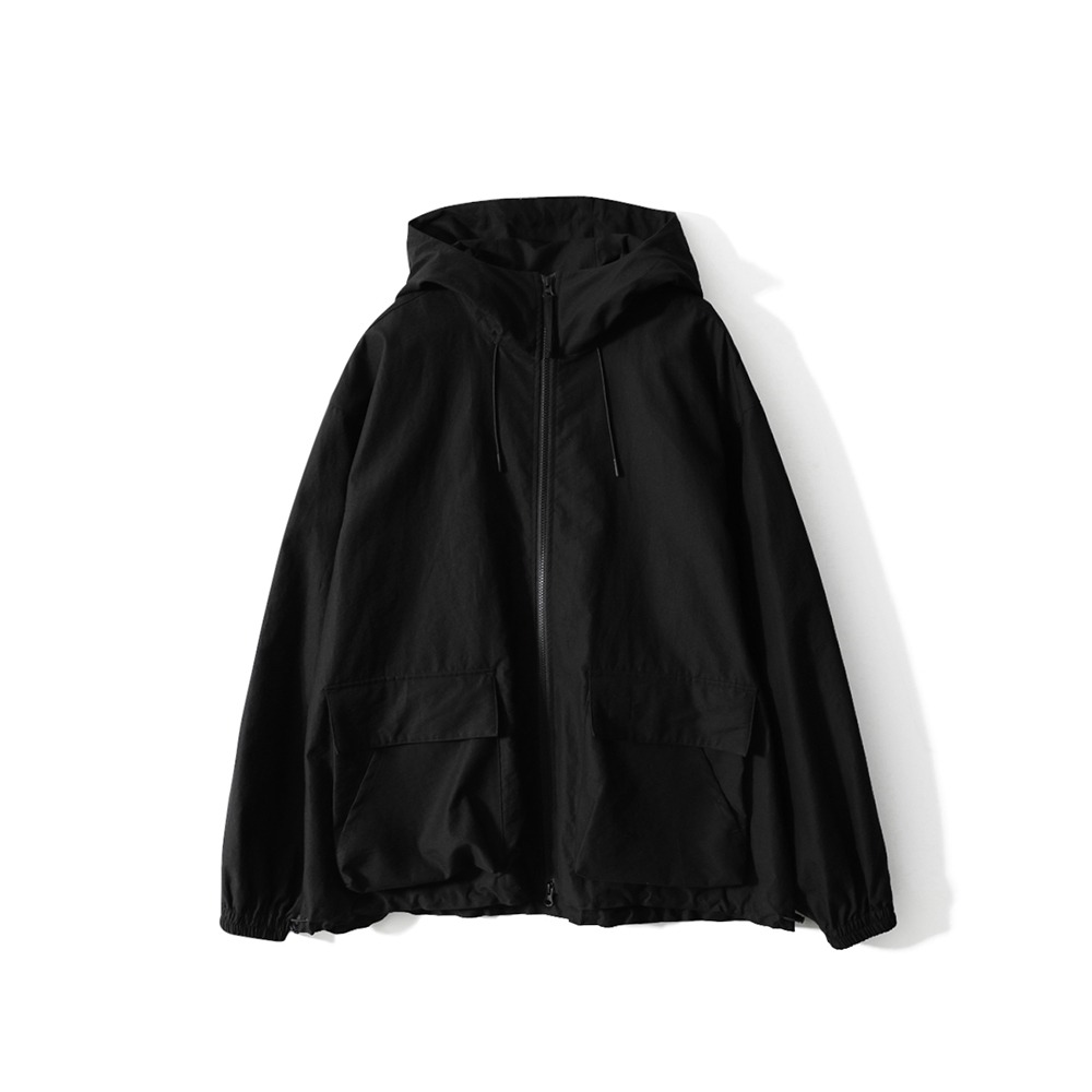[Horlisun]  24SS Breeze Cotton hood Jacket Black