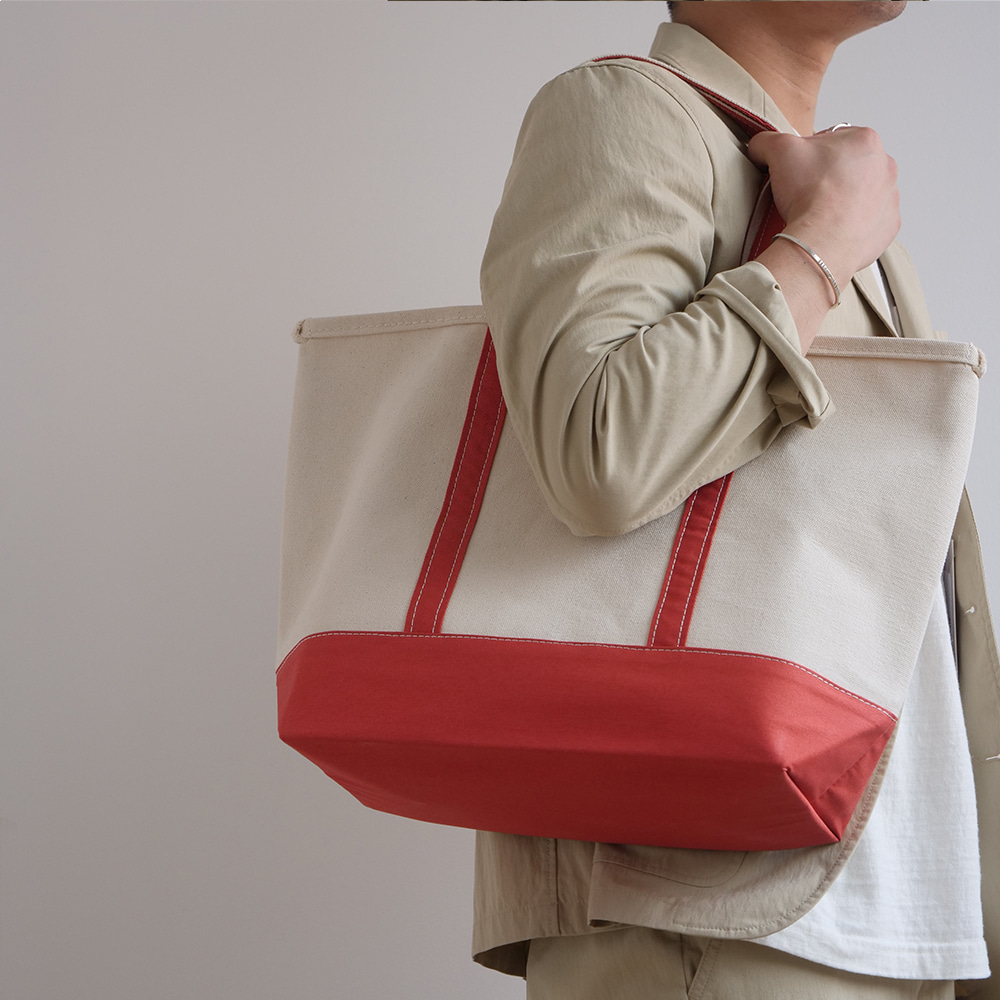 [Shutat]  Canvas Day Tote Bag Red