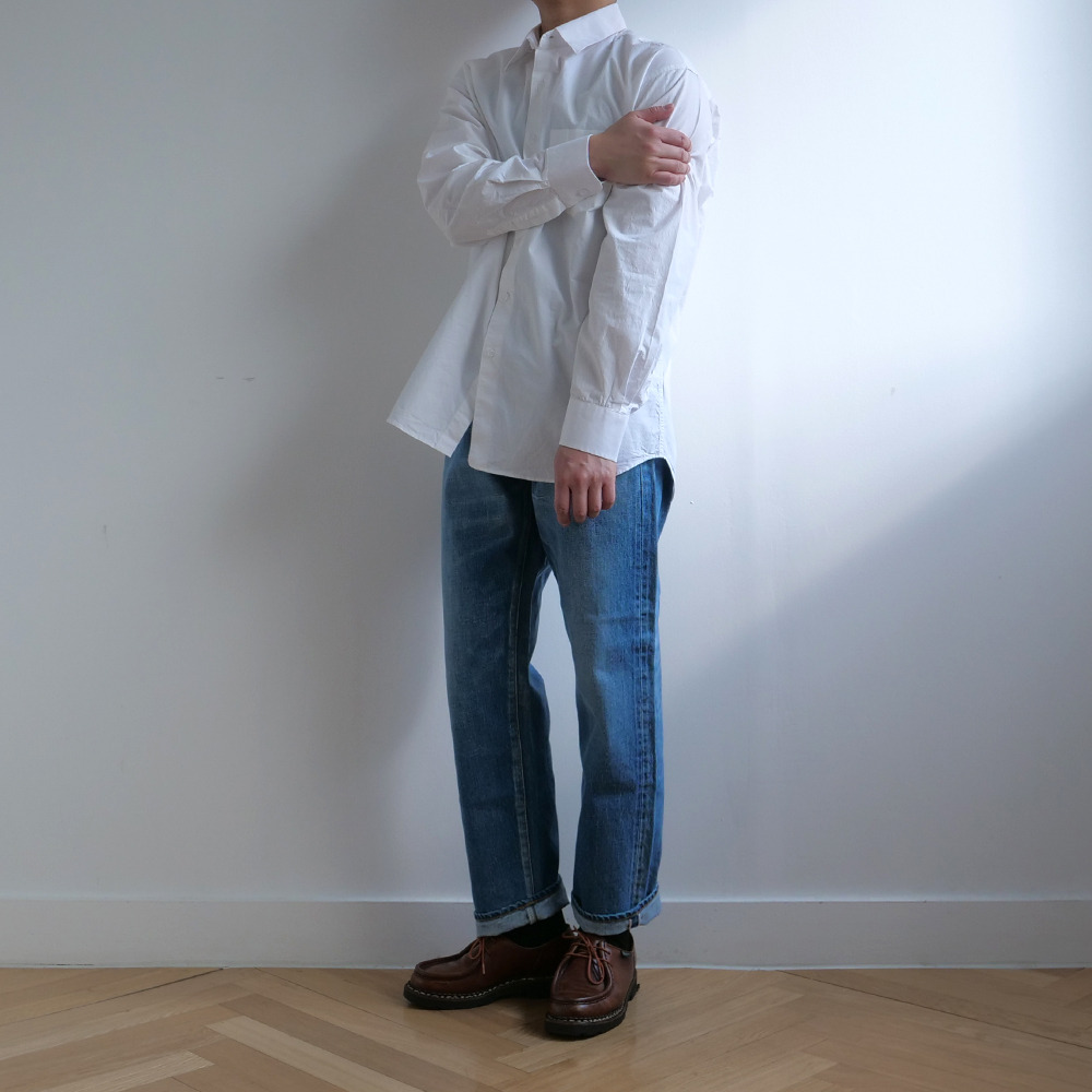 [Steady Every Wear]  Relaxed Daily Shirts White  