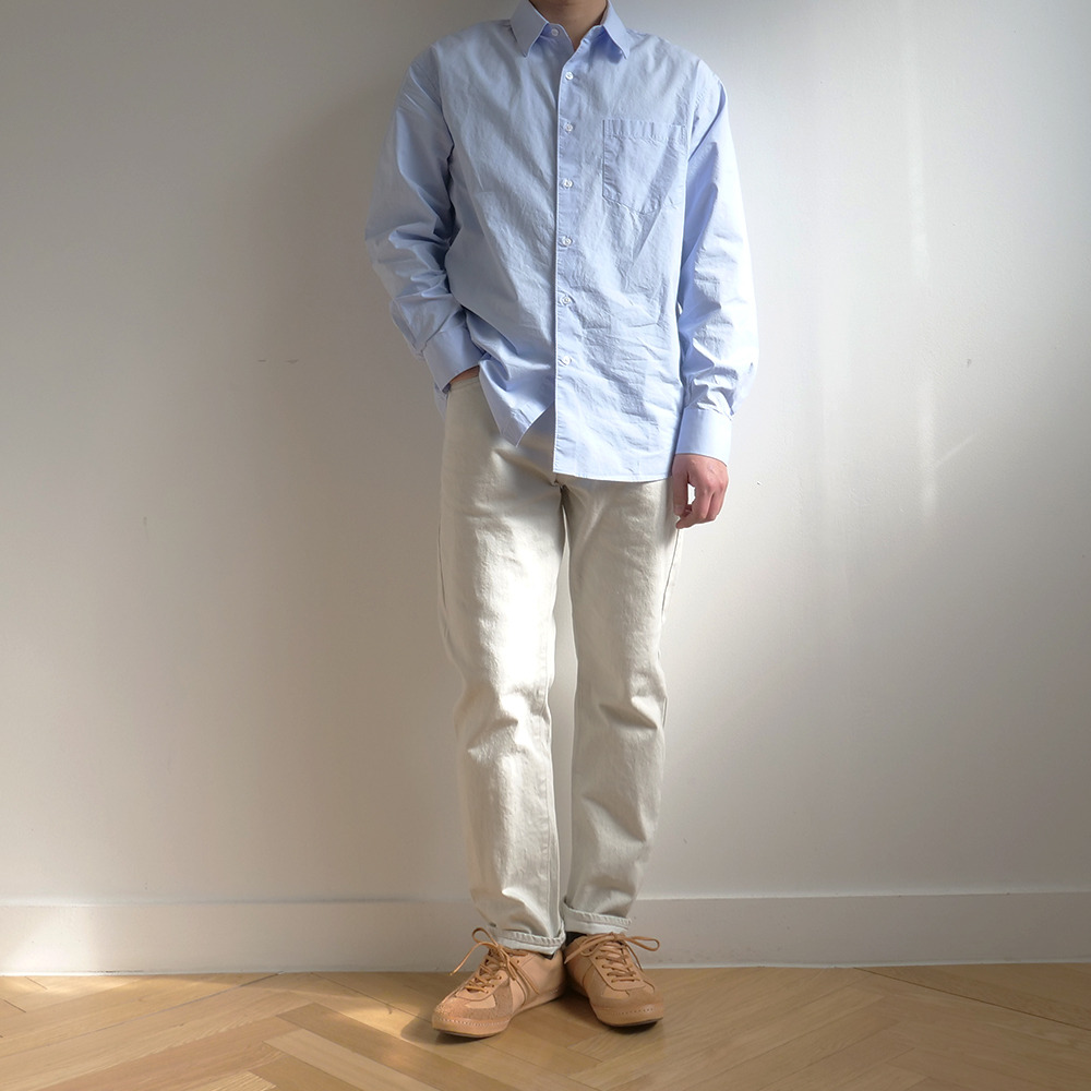 [Steady Every Wear]  Relaxed Daily Shirts Sky Blue  