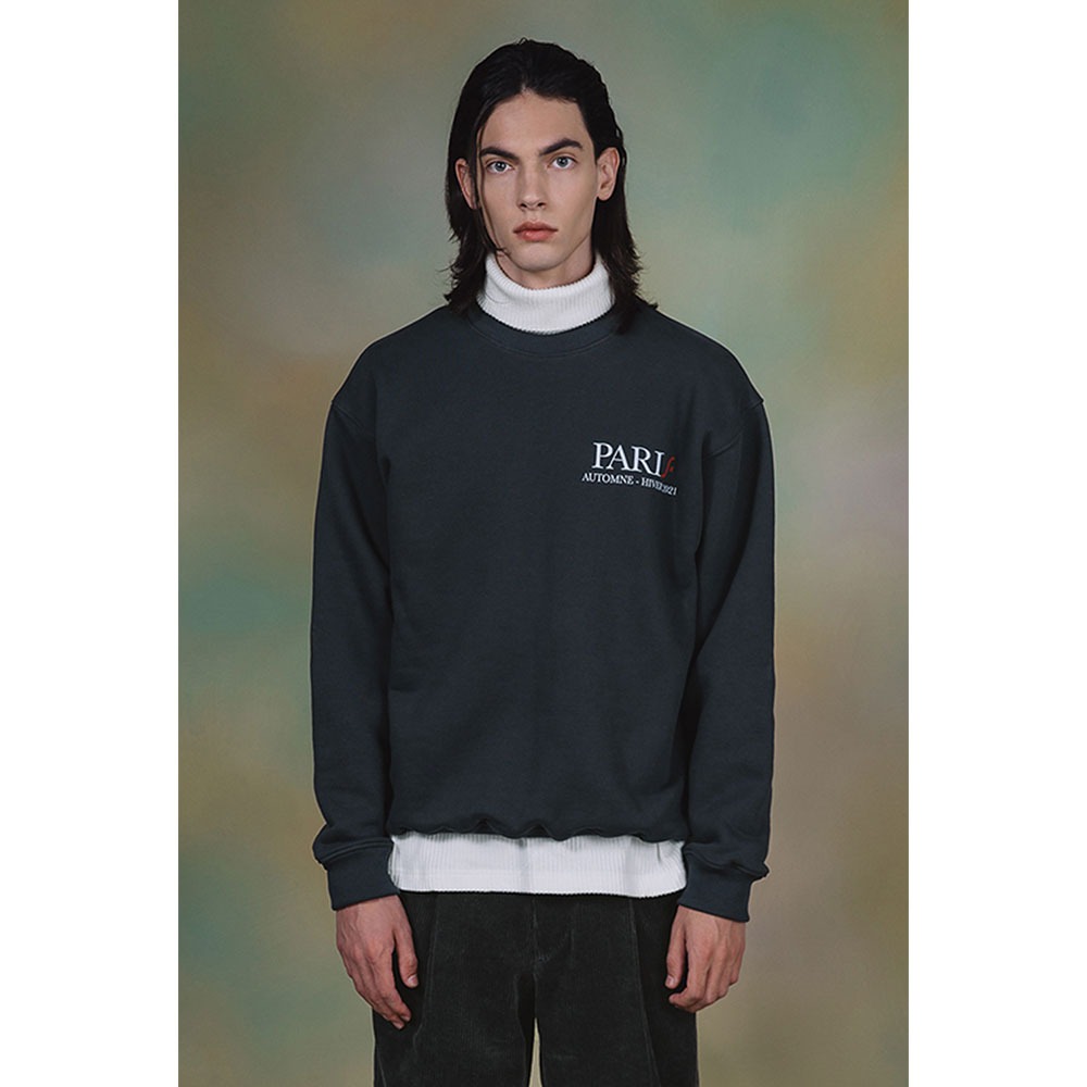 [Shirter]  Paris Printed Sweatshirt Charcoal