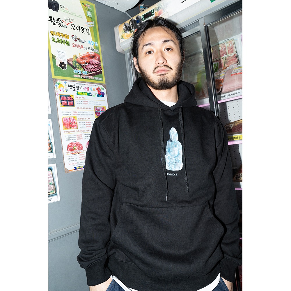 [Youngwall Junction]  ICE Buddha Hoodie Black