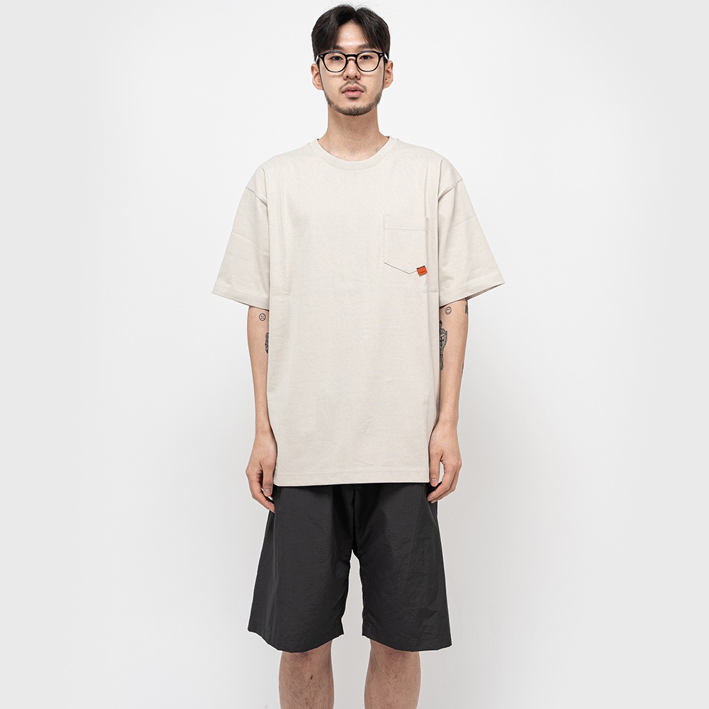 [Ourselves]  Siro Premium Cotton T-Shirts Sand Beige