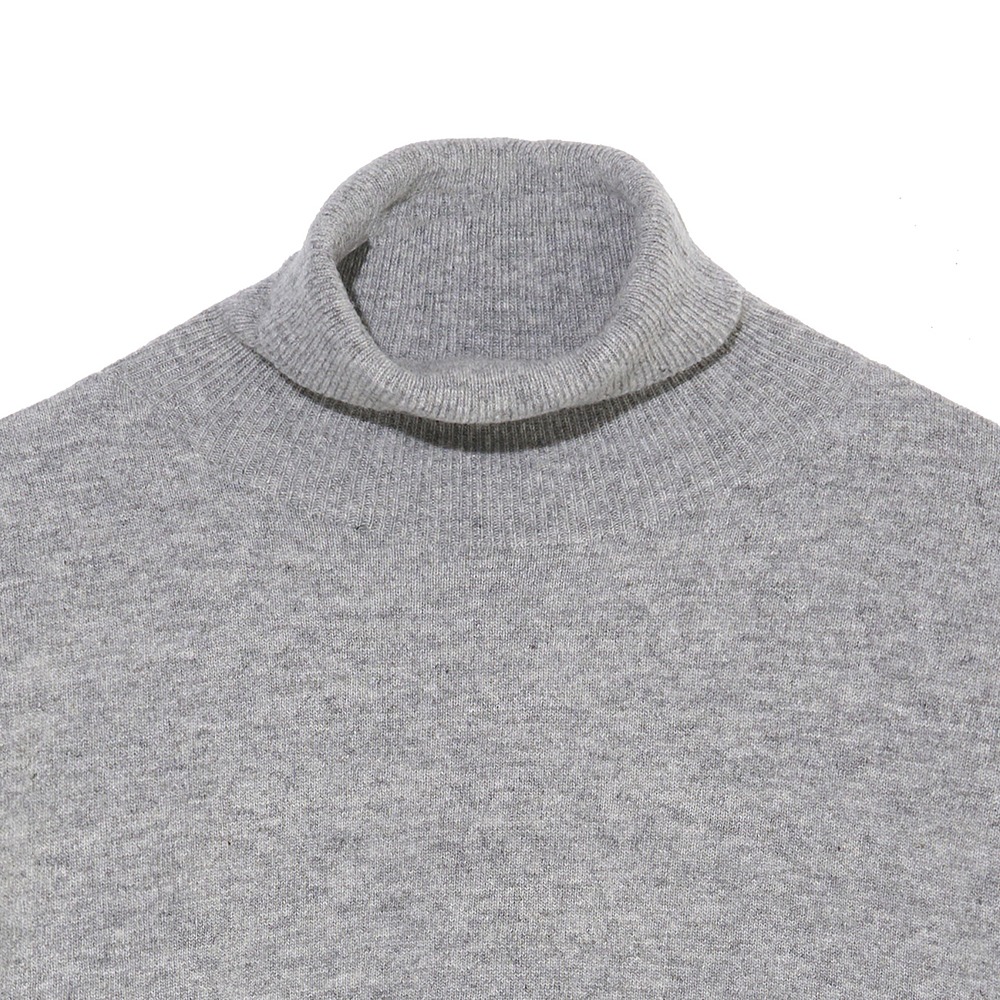 [Steady Every Wear]  Relaxed WC Turtle Neck Knit Light Grey