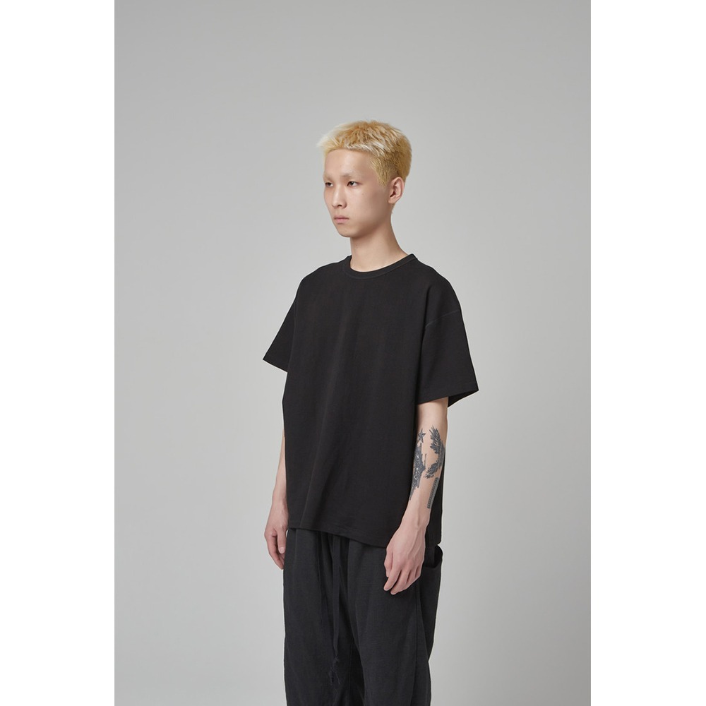 [Lcbx]  Flat seam t-shirts Black (4n flat seam)