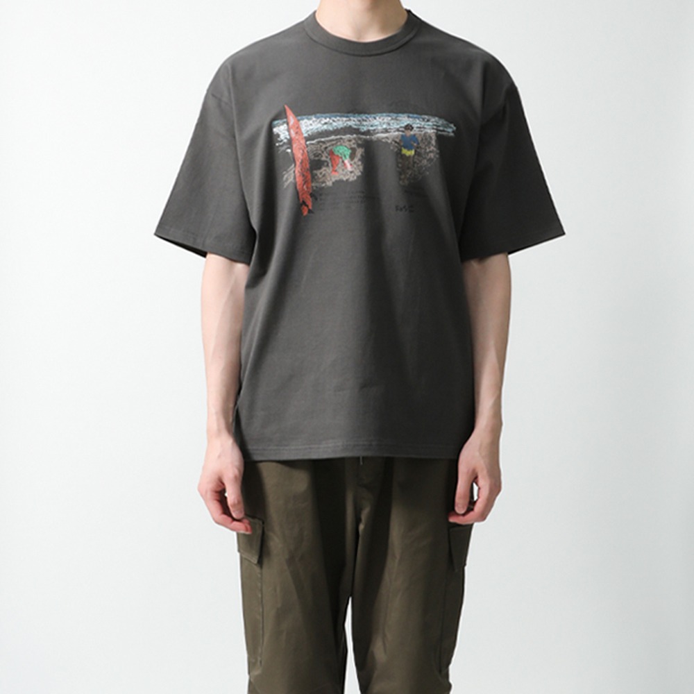[Horlisun]  23 B.S.C Graphic T-Shirts Ipanema Charcoal