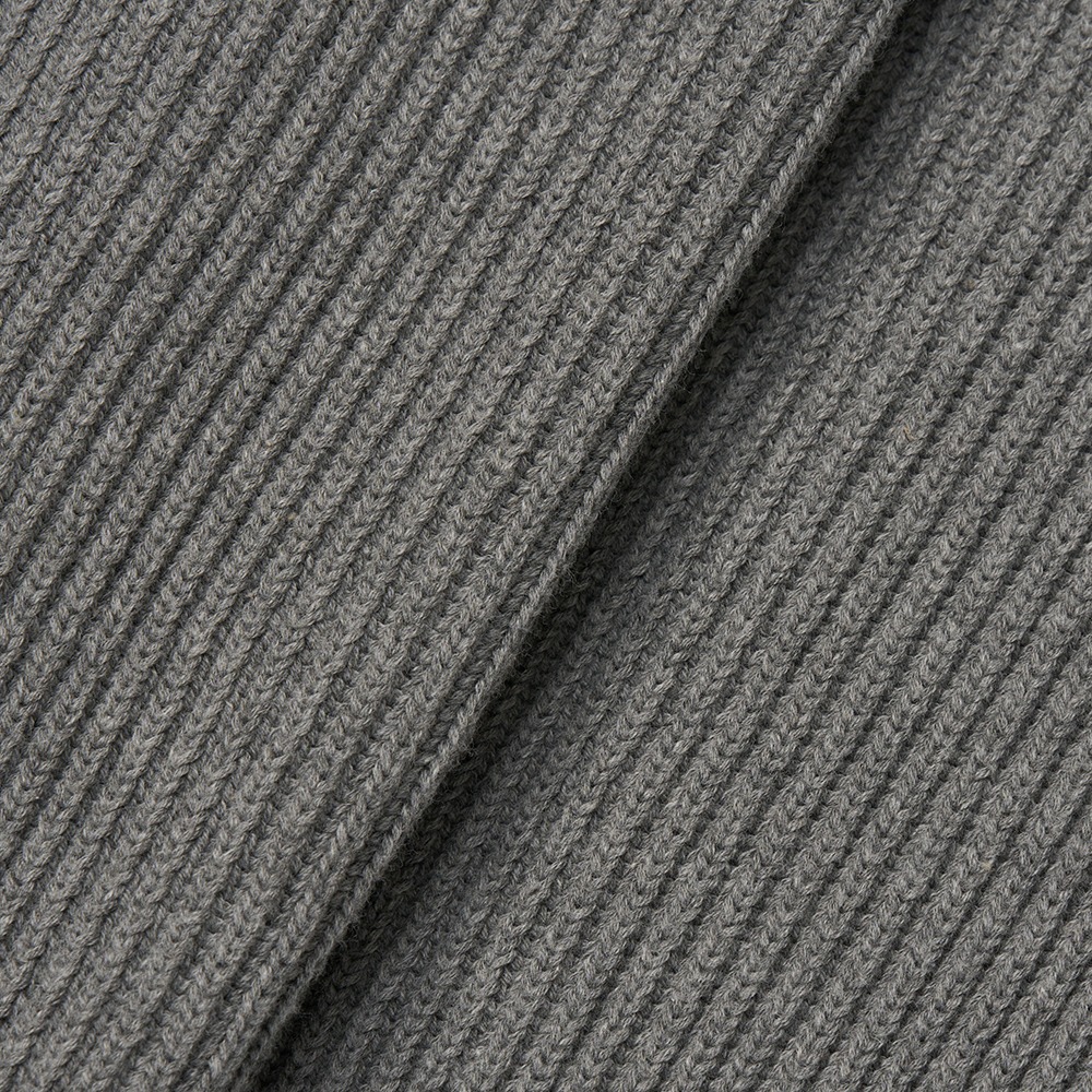 [Steady Every Wear] Cotton Rib Collar Knit Grey Melange