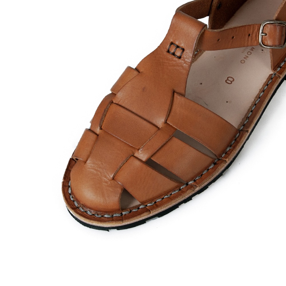 [Steve Mono]   10/01 Artisanal Sandals Vegetable Tan Calfskin Tobacco