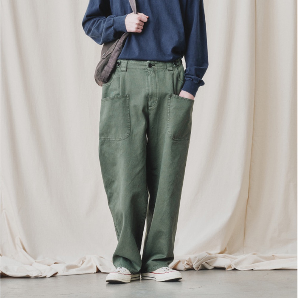 [Art if acts]  24SS French Workwear Pants Khaki