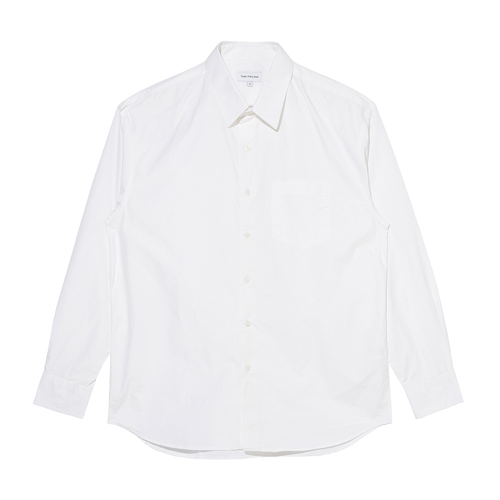 [Steady Every Wear]  Relaxed Daily Shirts White  