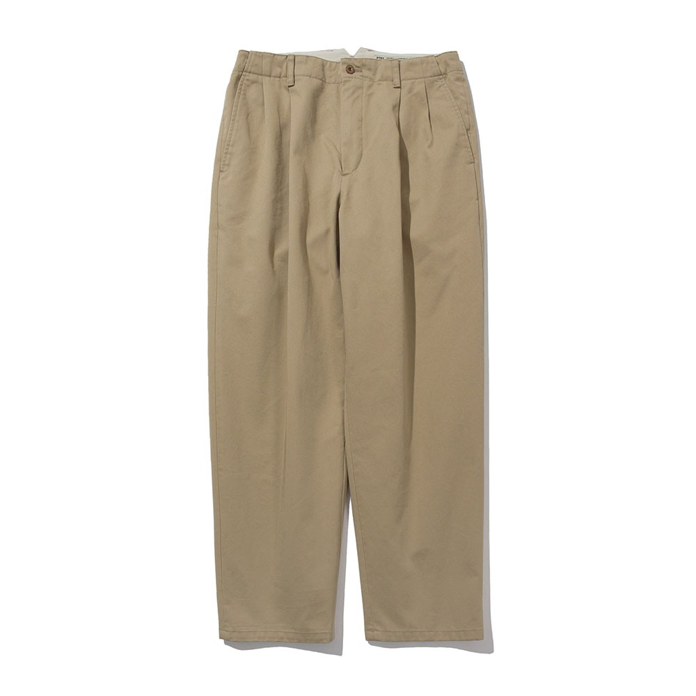 [Pottery]  Two Pleated Wide Chino Pants Chino Beige