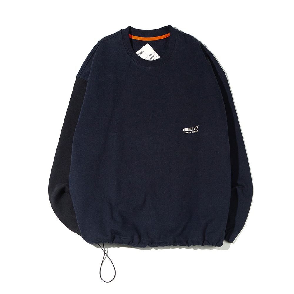 [Ourselves]  Logo Play Sweat Shirts Navy Black