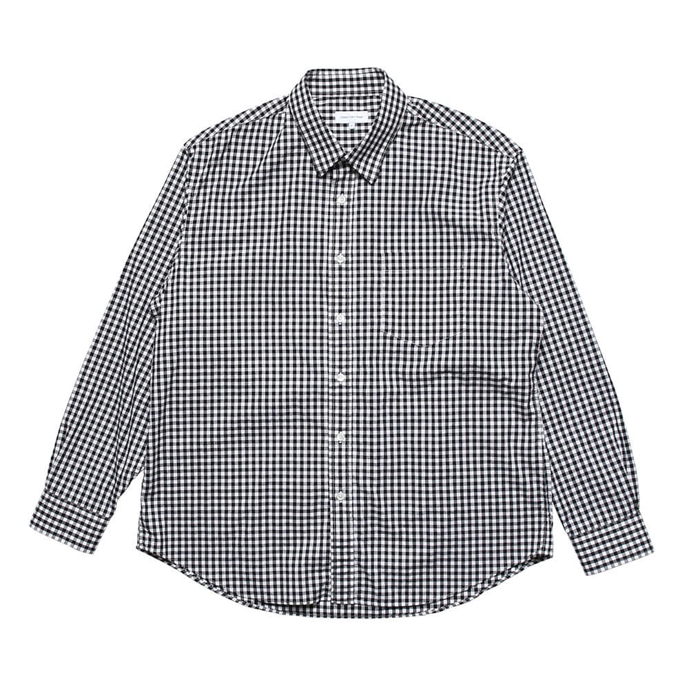 [Steady Every Wear]  Relaxed Gingham Check Shirts Black