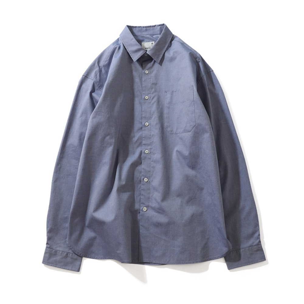 [Horlisun]  21FW Jane Oxford Loosefit Shirt Deep Blue  