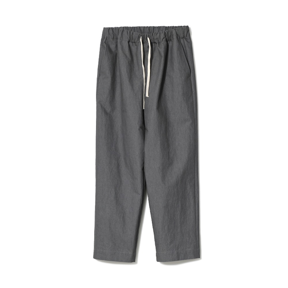 [Horlisun]  23SS Cove Denimlike Loose Pants Charcoal Khaki